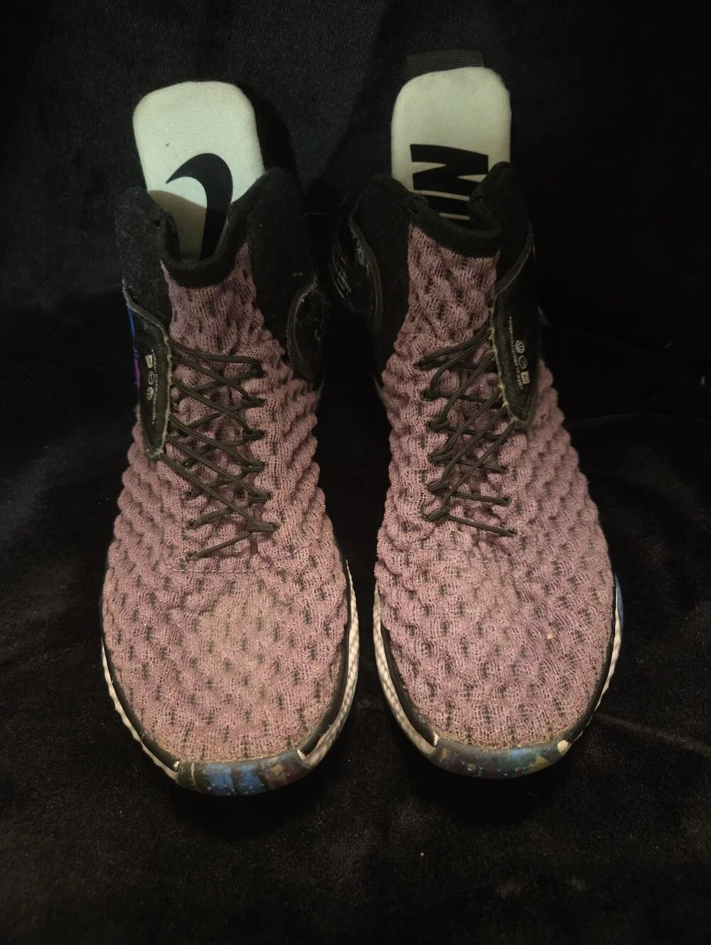 Nike Purple Knit High-Top Sneakers